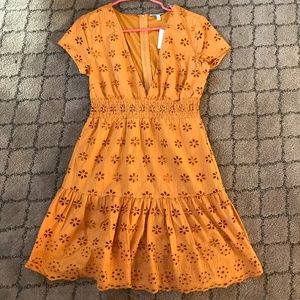 Mustard Yellow Floral Dress